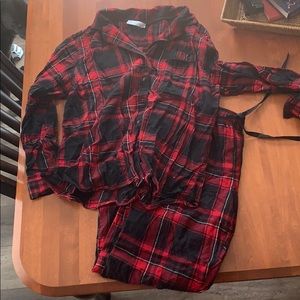 Matching flannel pajama set